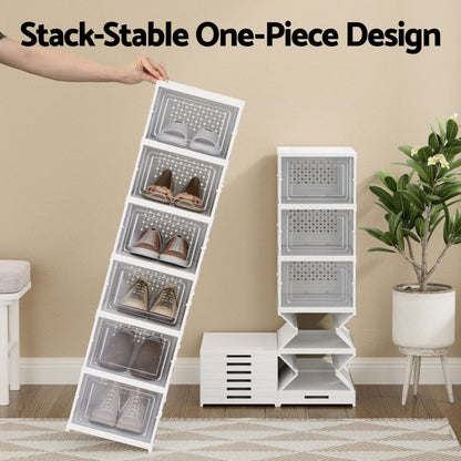 Artiss Furniture > Living Room > Shoe Storage Artiss Foldable Shoe Rack Organizer 6 Tier Storage Shelf Hallway