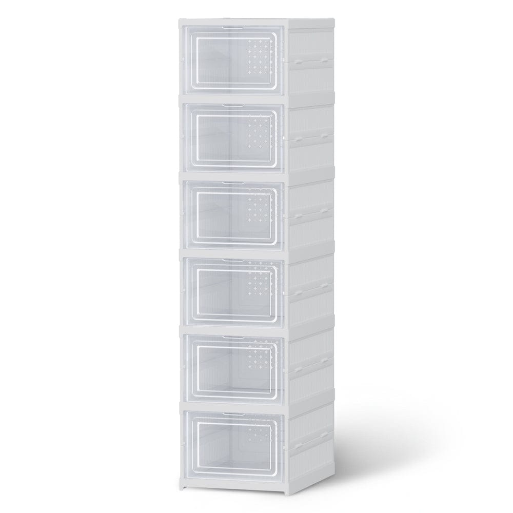 Artiss Furniture > Living Room > Shoe Storage Artiss Foldable Shoe Rack Organizer 6 Tier Storage Shelf Hallway