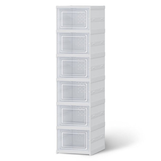 Artiss Furniture > Living Room > Shoe Storage Artiss Foldable Shoe Rack Organizer 6 Tier Storage Shelf Hallway
