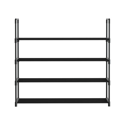 Artiss Furniture > Living Room > Shoe Storage Artiss Shoe Rack 4-tier 16 Pairs Stackable Black