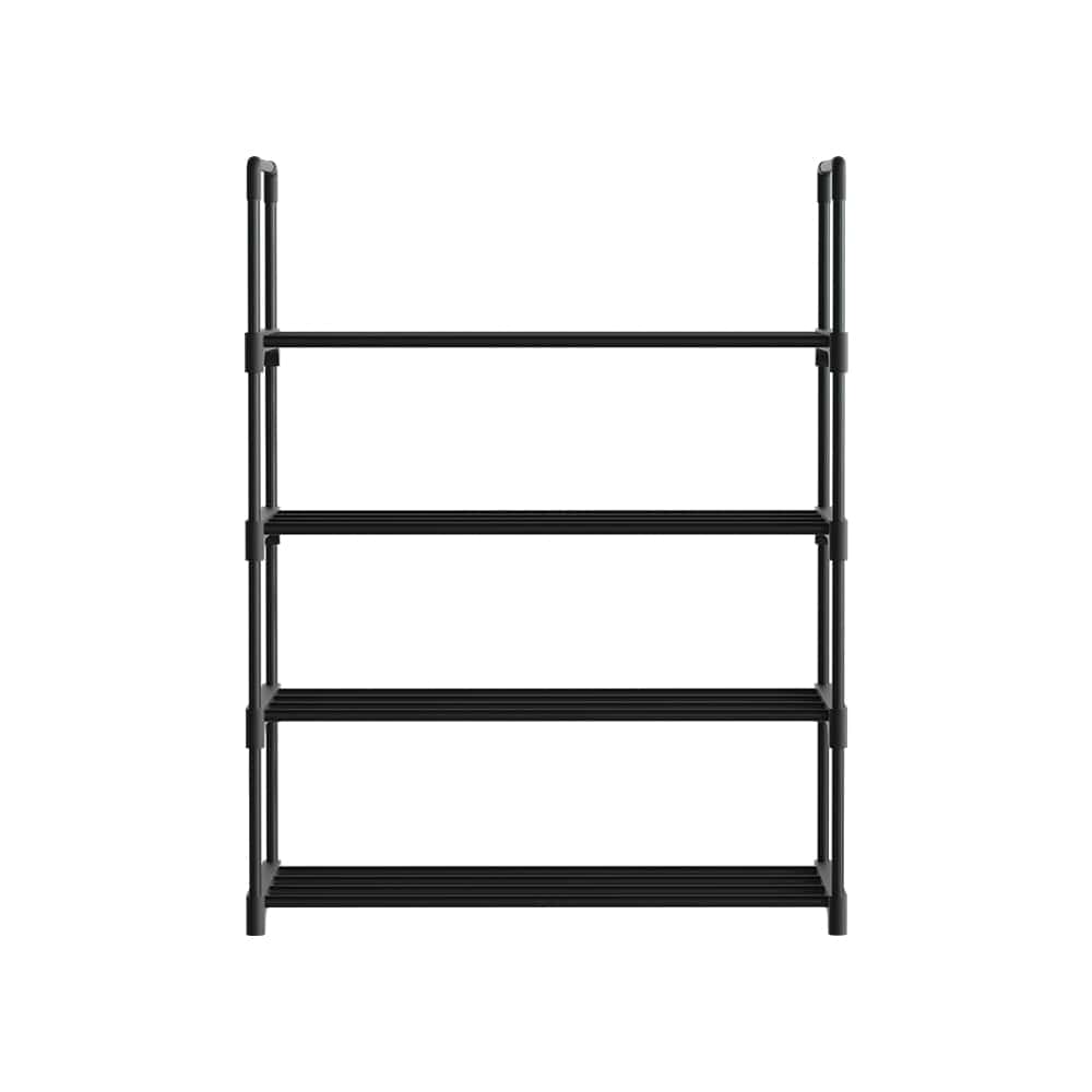 Artiss Furniture > Living Room > Shoe Storage Artiss Shoe Rack Cabinet Stackable 4-tier 12 Pairs Black
