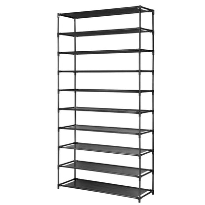 Artiss Furniture > Living Room > Shoe Storage Artiss Shoe Rack Cabinet Stackable 50 Pairs 10-Tier Black