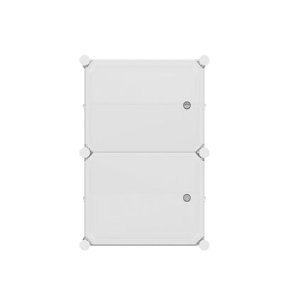 Artiss Furniture > Living Room > Shoe Storage Artiss Shoe Rack DIY Set of 2 Storage Cube Stackable White