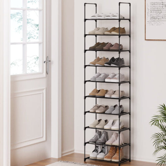Artiss Furniture > Living Room > Shoe Storage Artiss Shoe Rack DIY Stackable 10-tier Black Dunn