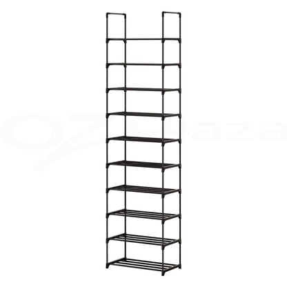 Artiss Furniture > Living Room > Shoe Storage Artiss Shoe Rack DIY Stackable 10-tier Black Dunn