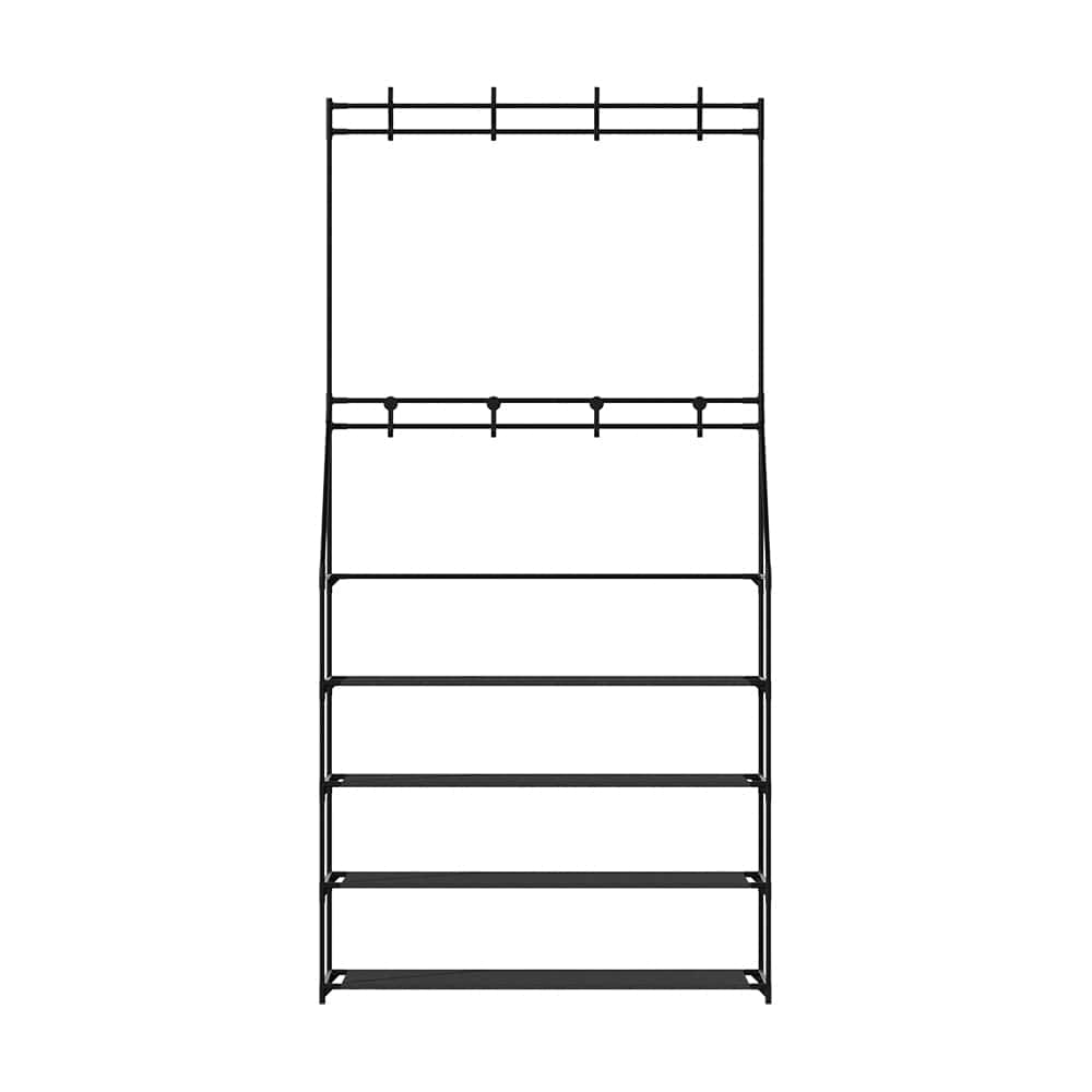 Artiss Furniture > Living Room > Shoe Storage Artiss Shoe Rack Hall Tree 16 Pairs Black