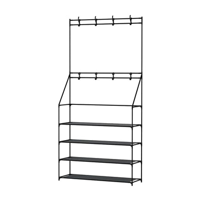 Artiss Furniture > Living Room > Shoe Storage Artiss Shoe Rack Hall Tree 16 Pairs Black
