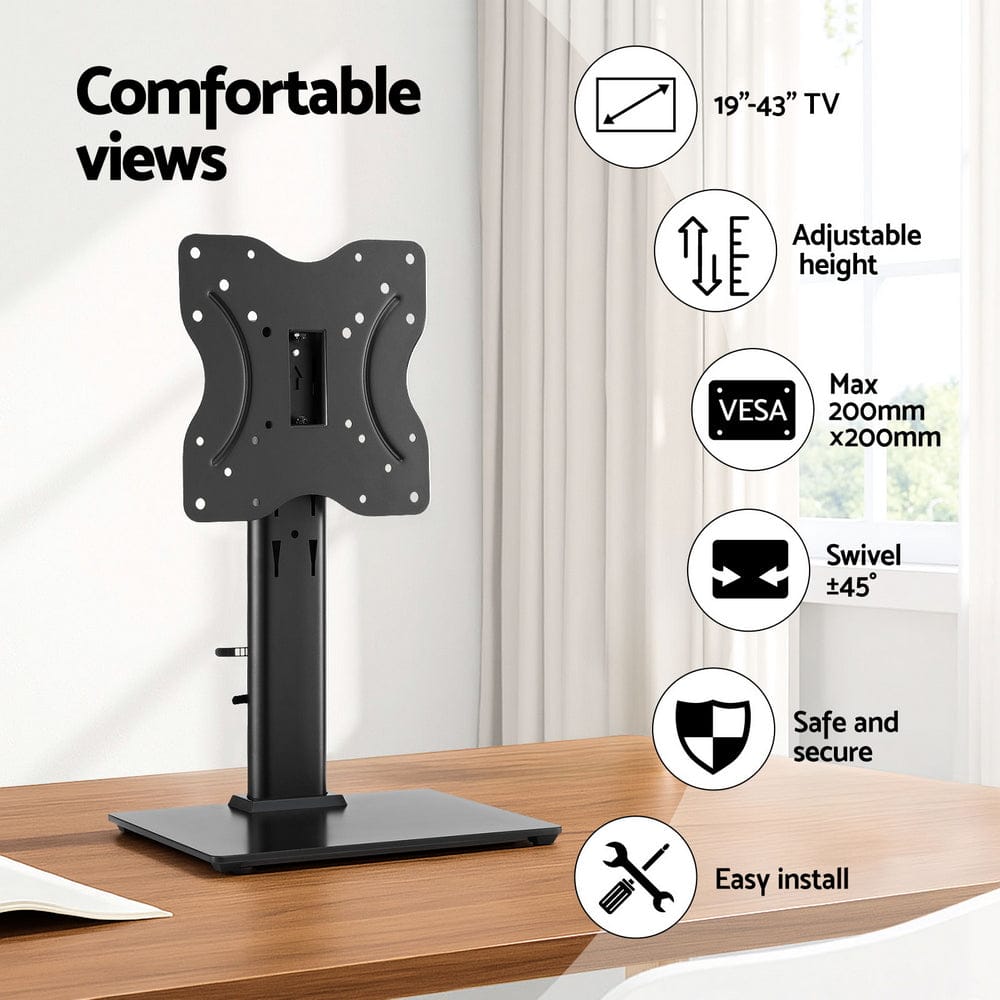 Artiss Furniture > Living Room > TV Units Artiss TV Stand Bracket for 19 - 43 inch TVs Table Top Desktop Universal Swivel