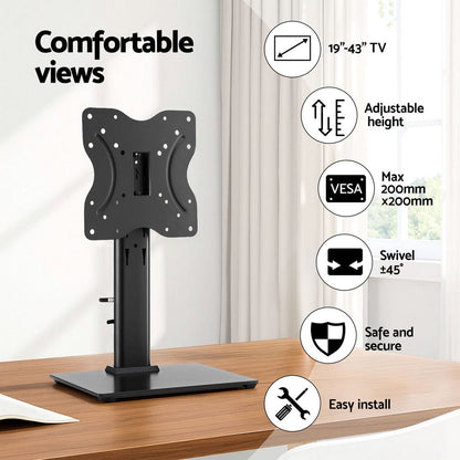 Artiss Furniture > Living Room > TV Units Artiss TV Stand Bracket for 19 - 43 inch TVs Table Top Desktop Universal Swivel