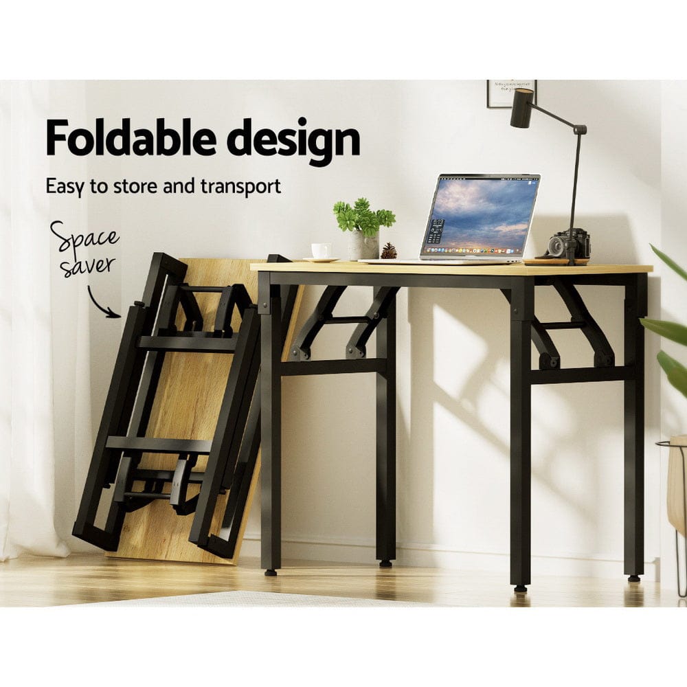 Artiss Furniture > Office > Desks Artiss Computer Desk Laptop Table Bookshelf Desk Storage Rack Office Study Oak