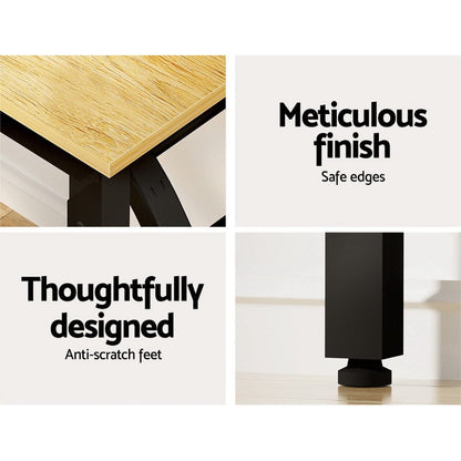 Artiss Furniture > Office > Desks Artiss Computer Desk Laptop Table Bookshelf Desk Storage Rack Office Study Oak