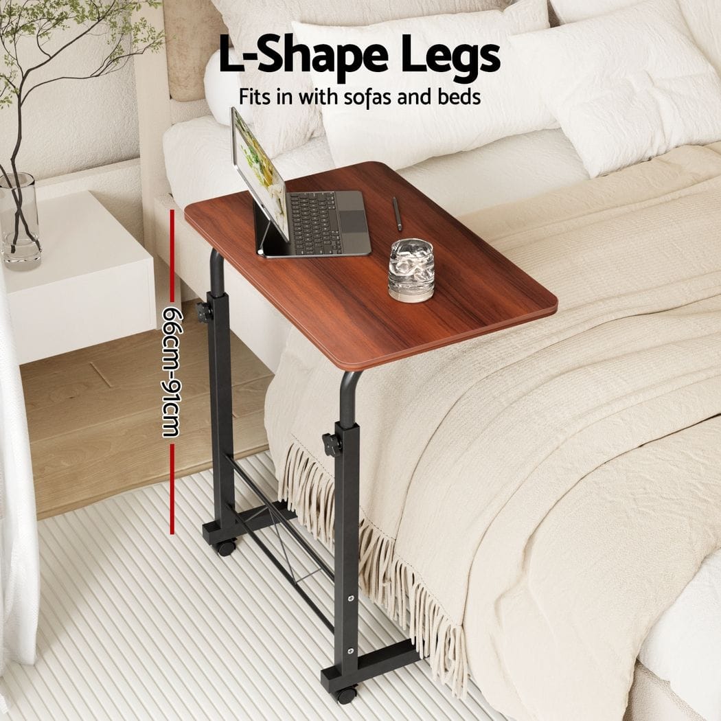 Artiss Furniture > Office > Desks Artiss Laptop Desk Table Adjustable 60CM Dark Wood