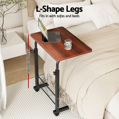 Artiss Furniture > Office > Desks Artiss Laptop Desk Table Adjustable 60CM Dark Wood
