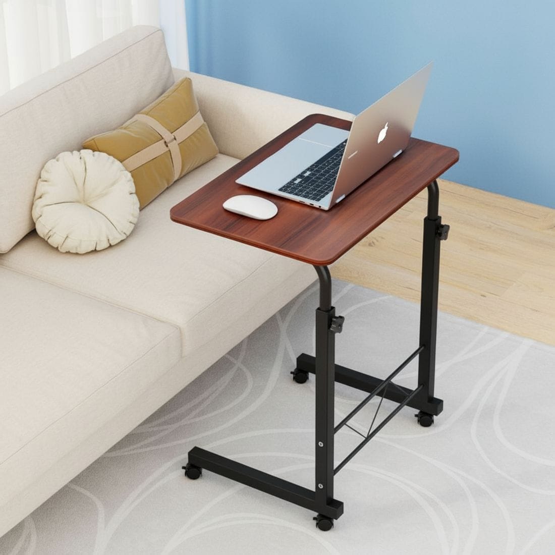 Artiss Furniture > Office > Desks Artiss Laptop Desk Table Adjustable 60CM Dark Wood