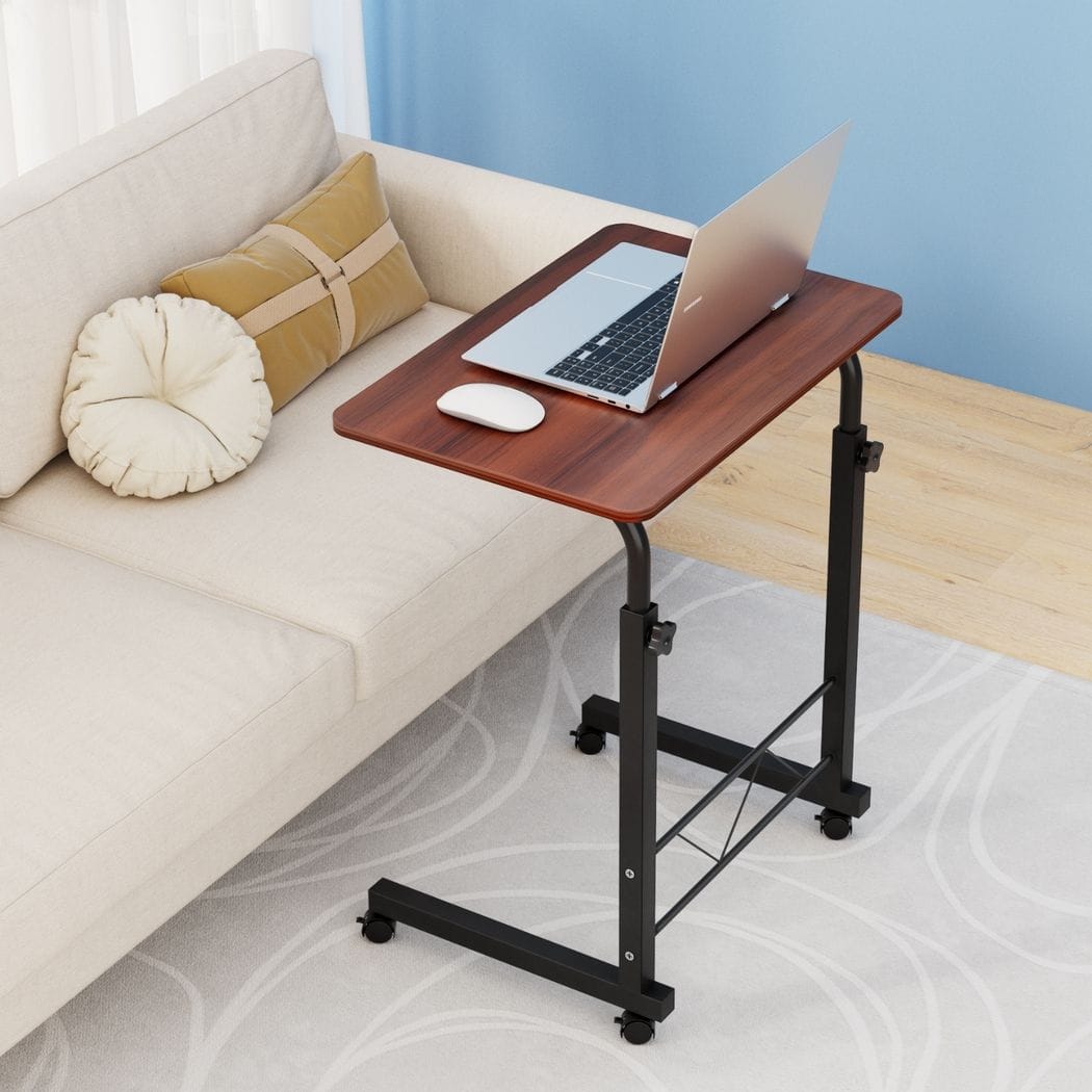 Artiss Furniture > Office > Desks Artiss Laptop Desk Table Adjustable 60CM Dark Wood