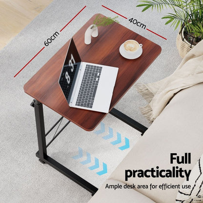 Artiss Furniture > Office > Desks Artiss Laptop Desk Table Adjustable 60CM Dark Wood