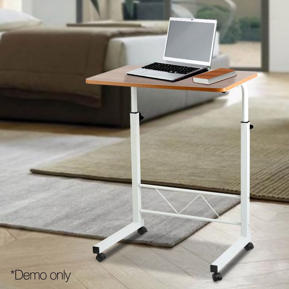 Artiss Furniture > Office > Desks Artiss Laptop Desk Table Adjustable 60CM Light Wood