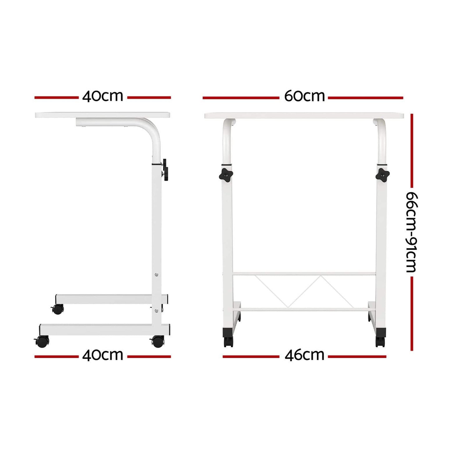 Artiss Furniture > Office > Desks Artiss Laptop Desk Table Adjustable 60CM White
