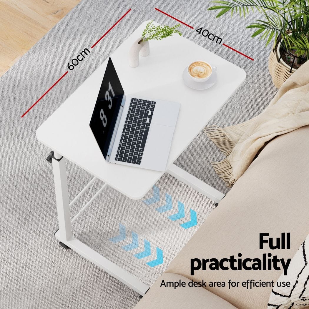 Artiss Furniture > Office > Desks Artiss Laptop Desk Table Adjustable 60CM White