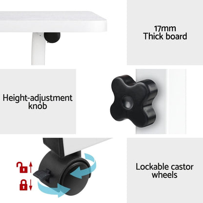 Artiss Furniture > Office > Desks Artiss Laptop Desk Table Adjustable 60CM White