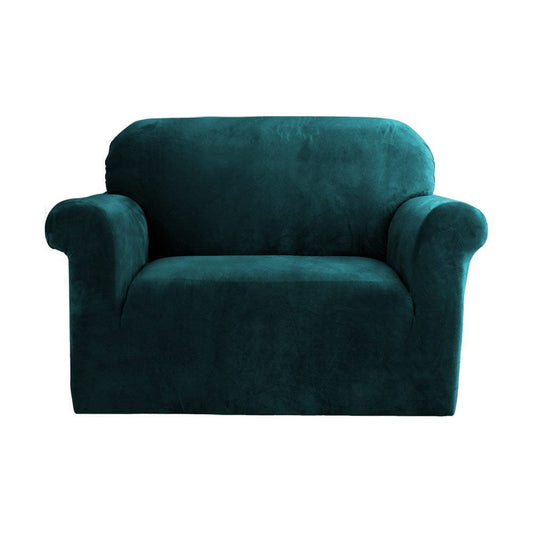 Artiss Furniture > Sofas > Sofa Accessories Artiss Sofa Cover Couch Covers 1 Seater Velvet Agate Green