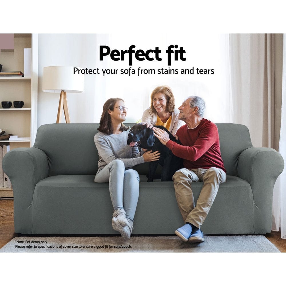 Artiss Furniture > Sofas > Sofa Accessories Artiss Sofa Cover Couch Covers 2 Seater Stretch Grey