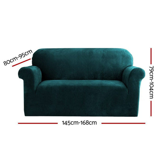 Artiss Furniture > Sofas > Sofa Accessories Artiss Sofa Cover Couch Covers 2 Seater Velvet Agate Green