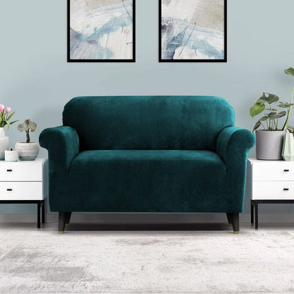 Artiss Furniture > Sofas > Sofa Accessories Artiss Sofa Cover Couch Covers 2 Seater Velvet Agate Green