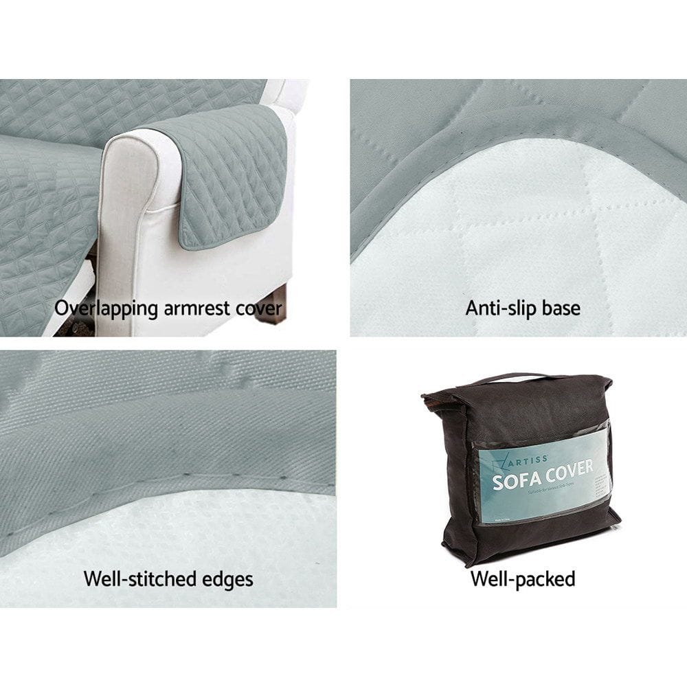 Artiss Furniture > Sofas > Sofa Accessories Artiss Sofa Cover Couch Covers 3 Seater Easy to Clean Grey