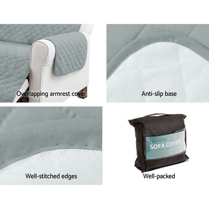 Artiss Furniture > Sofas > Sofa Accessories Artiss Sofa Cover Couch Covers 3 Seater Easy to Clean Grey