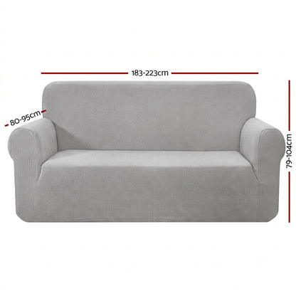 Artiss Furniture > Sofas > Sofa Accessories Artiss Sofa Cover Couch Covers 3 Seater High Stretch Grey