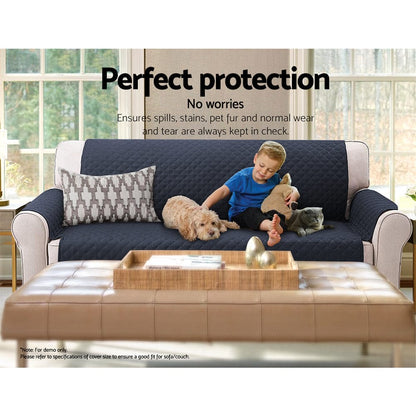 Artiss Furniture > Sofas > Sofa Accessories Artiss Sofa Cover Couch Covers 3 Seater Quilted Dark Grey