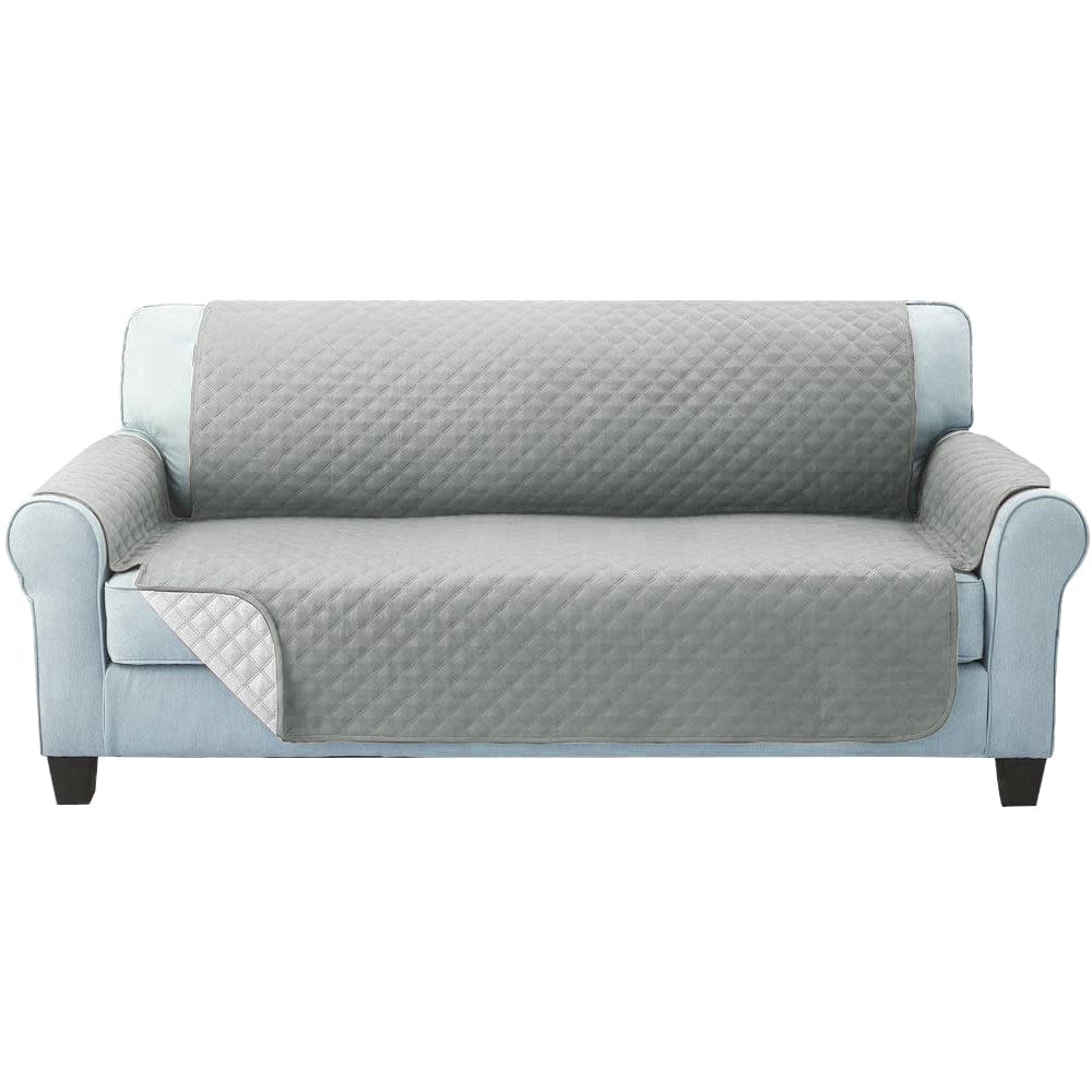 Artiss Furniture > Sofas > Sofa Accessories Artiss Sofa Cover Couch Covers 3 Seater Quilted Grey
