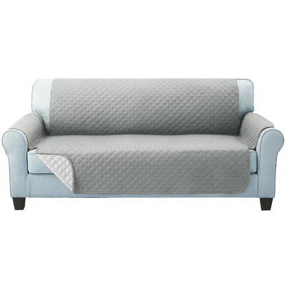 Artiss Furniture > Sofas > Sofa Accessories Artiss Sofa Cover Couch Covers 3 Seater Quilted Grey