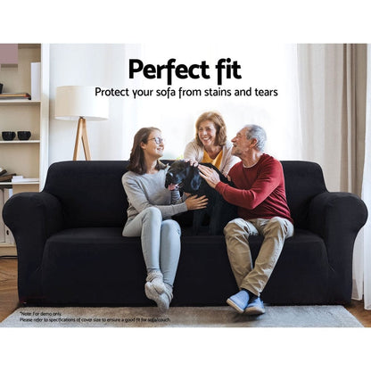 Artiss Furniture > Sofas > Sofa Accessories Artiss Sofa Cover Couch Covers 3 Seater Stretch Black