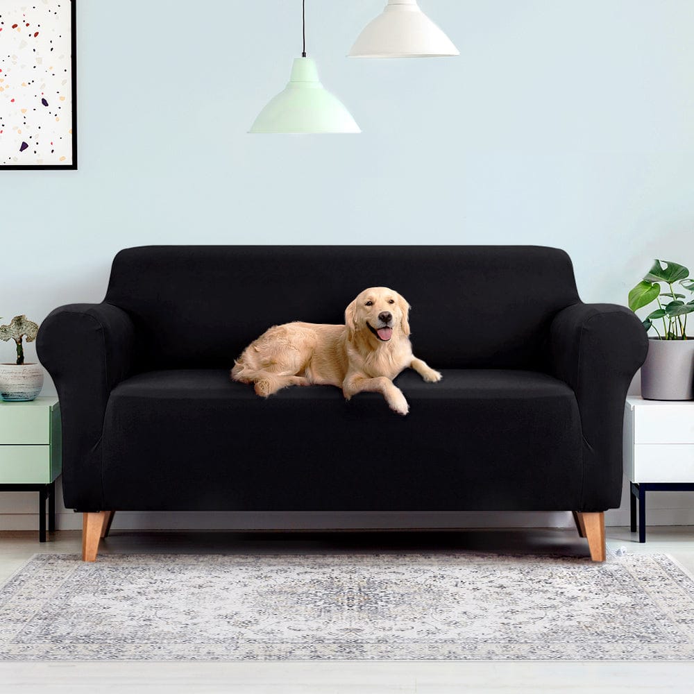 Artiss Furniture > Sofas > Sofa Accessories Artiss Sofa Cover Couch Covers 3 Seater Stretch Black
