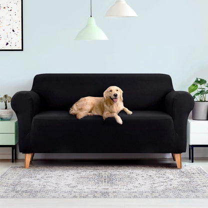 Artiss Furniture > Sofas > Sofa Accessories Artiss Sofa Cover Couch Covers 3 Seater Stretch Black