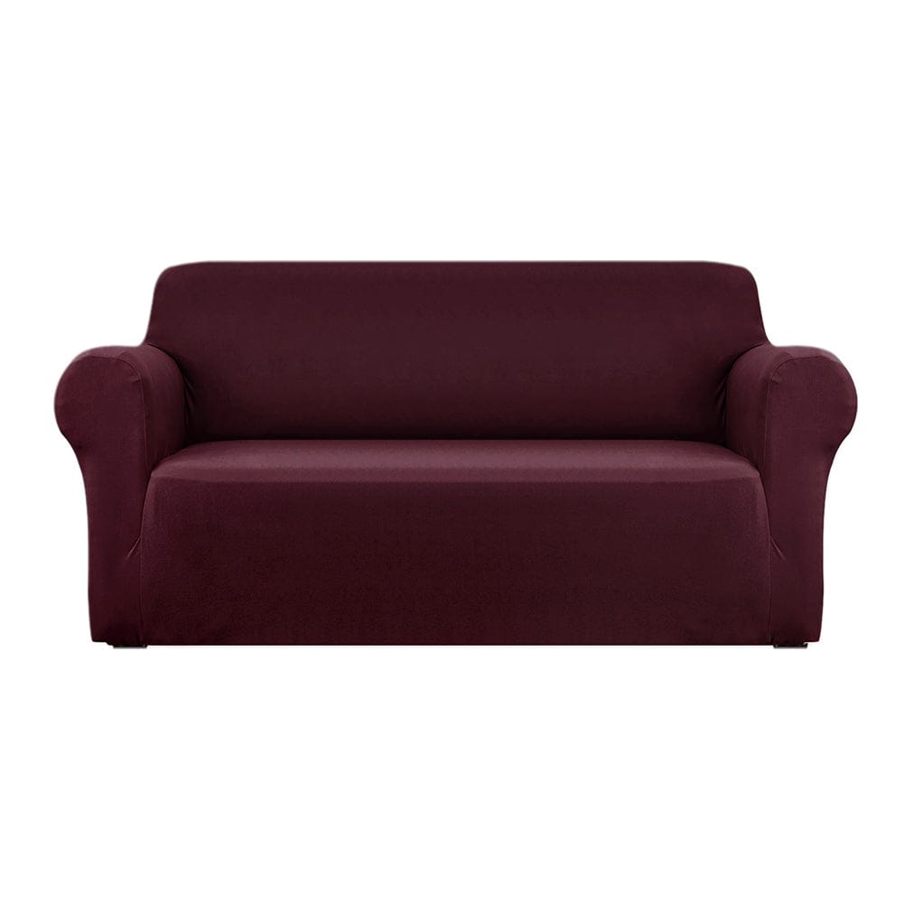 Artiss Furniture > Sofas > Sofa Accessories Artiss Sofa Cover Couch Covers 3 Seater Stretch Burgundy