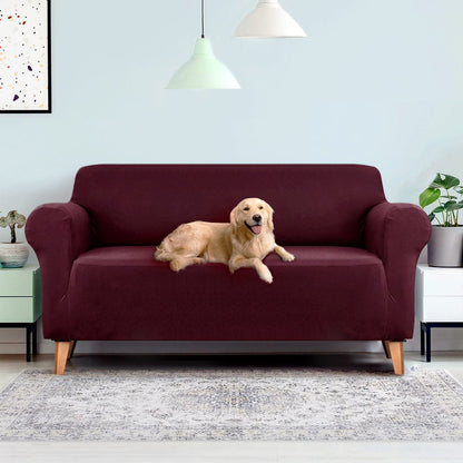 Artiss Furniture > Sofas > Sofa Accessories Artiss Sofa Cover Couch Covers 3 Seater Stretch Burgundy