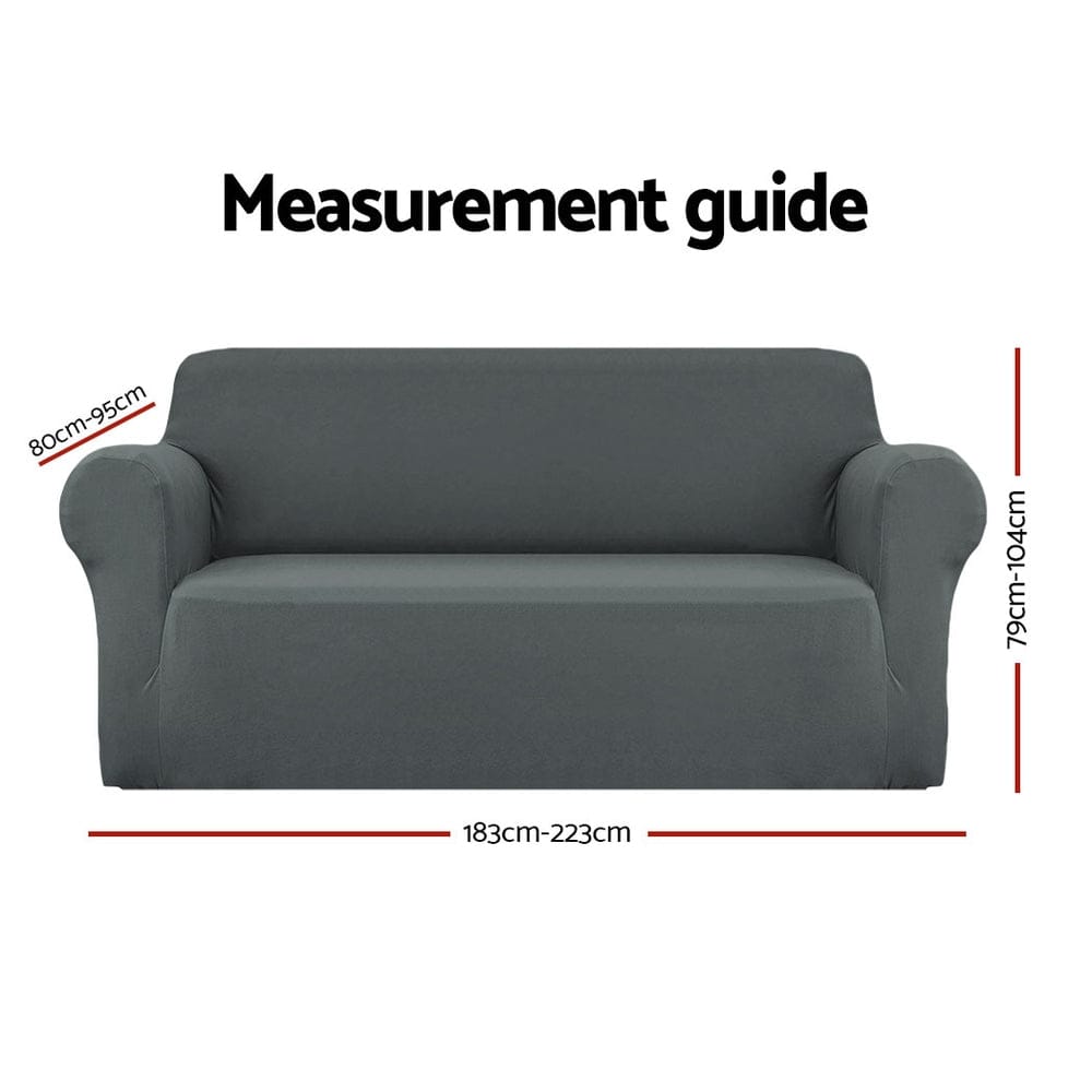 Artiss Furniture > Sofas > Sofa Accessories Artiss Sofa Cover Couch Covers 3 Seater Stretch Grey