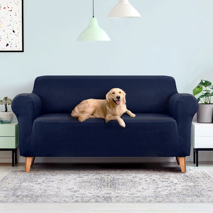 Artiss Furniture > Sofas > Sofa Accessories Artiss Sofa Cover Couch Covers 3 Seater Stretch Navy
