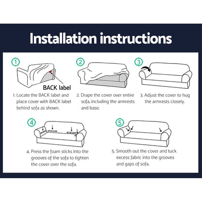 Artiss Furniture > Sofas > Sofa Accessories Artiss Sofa Cover Couch Covers 3 Seater Stretch Navy