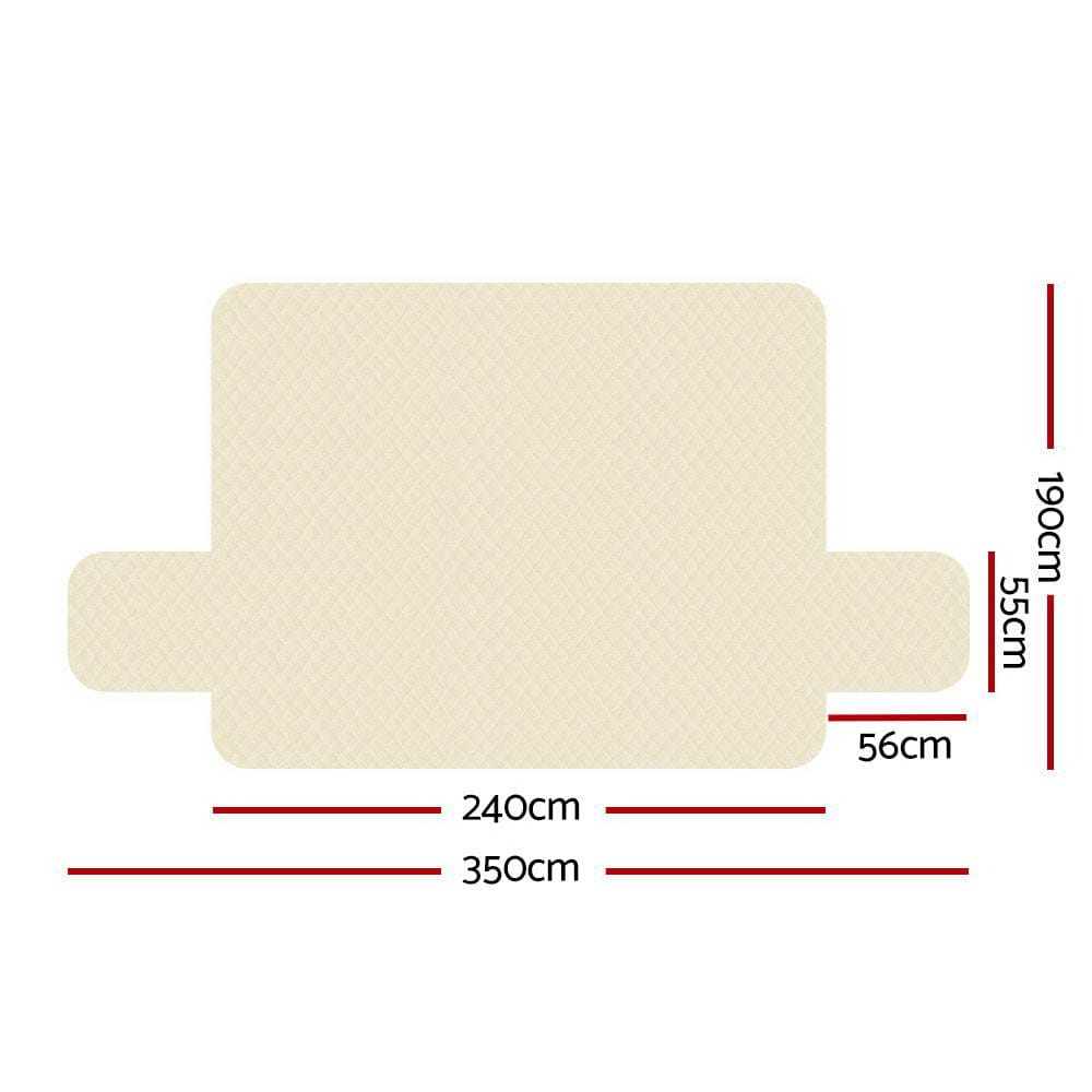 Artiss Furniture > Sofas > Sofa Accessories Artiss Sofa Cover Couch Covers 4 Seater 100% Water Resistant Beige
