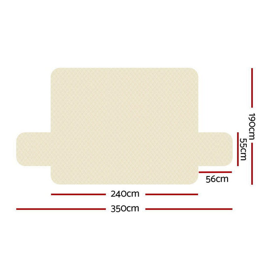 Artiss Furniture > Sofas > Sofa Accessories Artiss Sofa Cover Couch Covers 4 Seater 100% Water Resistant Beige