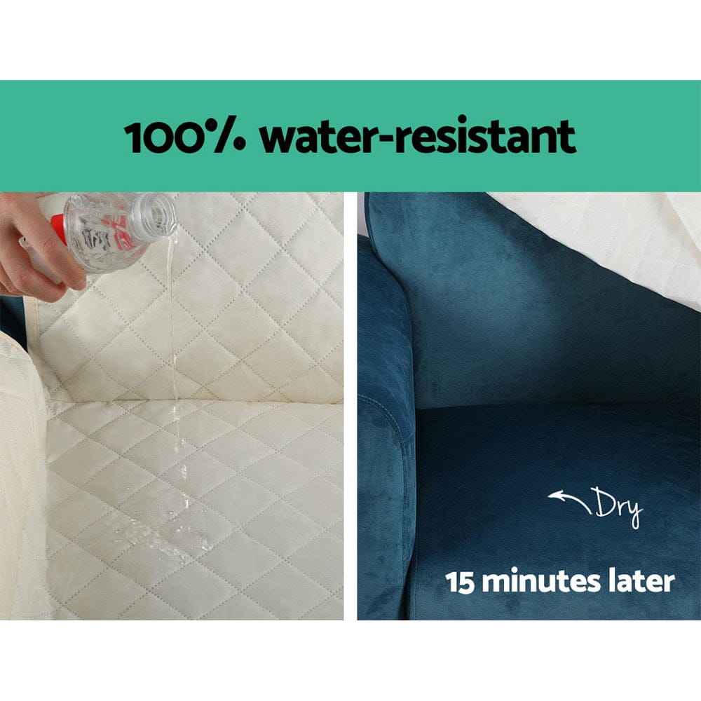 Artiss Furniture > Sofas > Sofa Accessories Artiss Sofa Cover Couch Covers 4 Seater 100% Water Resistant Beige