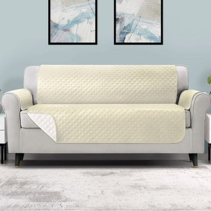 Artiss Furniture > Sofas > Sofa Accessories Artiss Sofa Cover Couch Covers 4 Seater 100% Water Resistant Beige