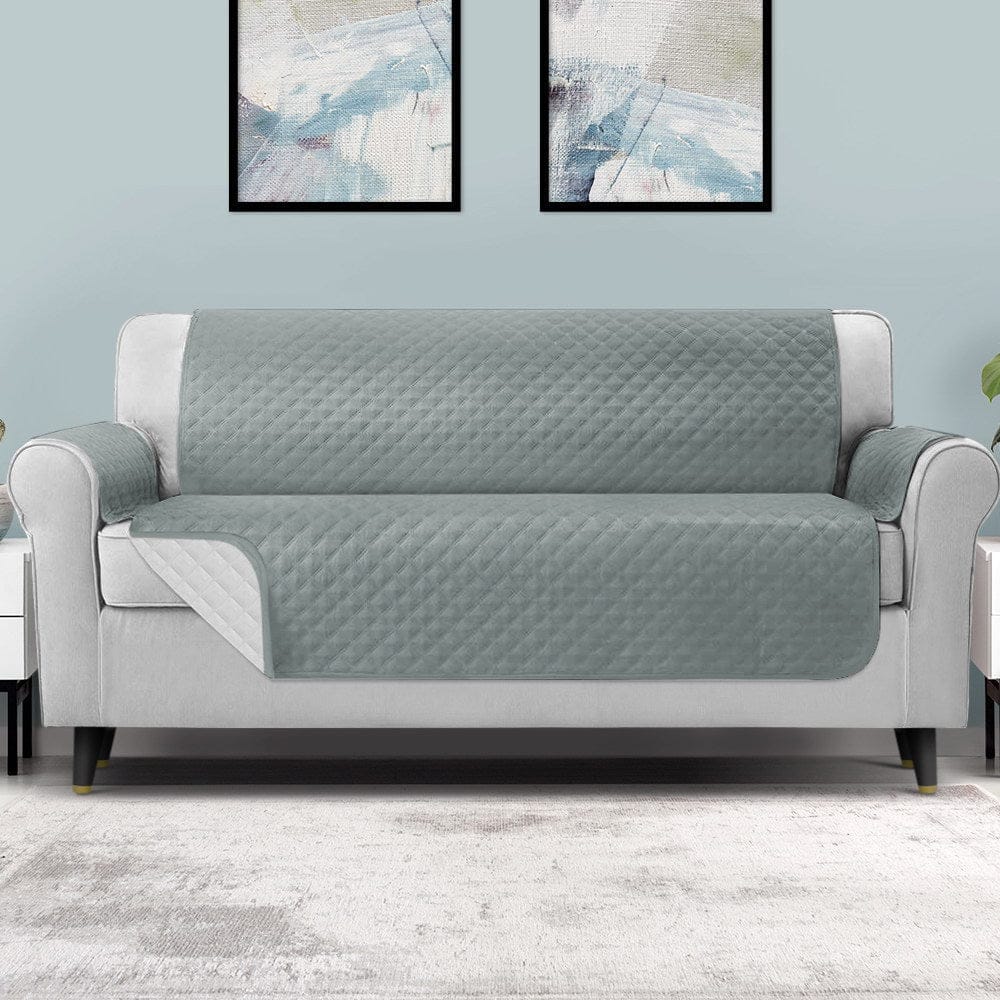 Artiss Furniture > Sofas > Sofa Accessories Artiss Sofa Cover Couch Covers 4 Seater 100% Water Resistant Grey