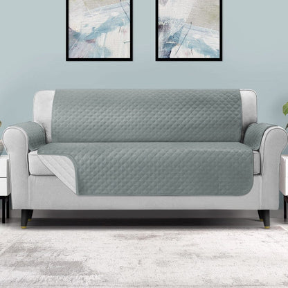 Artiss Furniture > Sofas > Sofa Accessories Artiss Sofa Cover Couch Covers 4 Seater 100% Water Resistant Grey