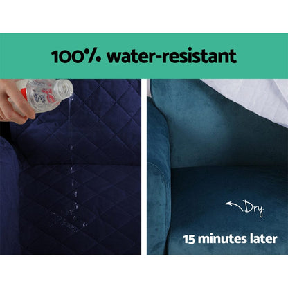 Artiss Furniture > Sofas > Sofa Accessories Artiss Sofa Cover Couch Covers 4 Seater 100% Water Resistant Navy