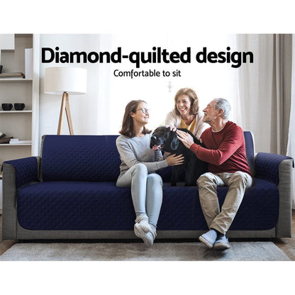 Artiss Furniture > Sofas > Sofa Accessories Artiss Sofa Cover Couch Covers 4 Seater 100% Water Resistant Navy